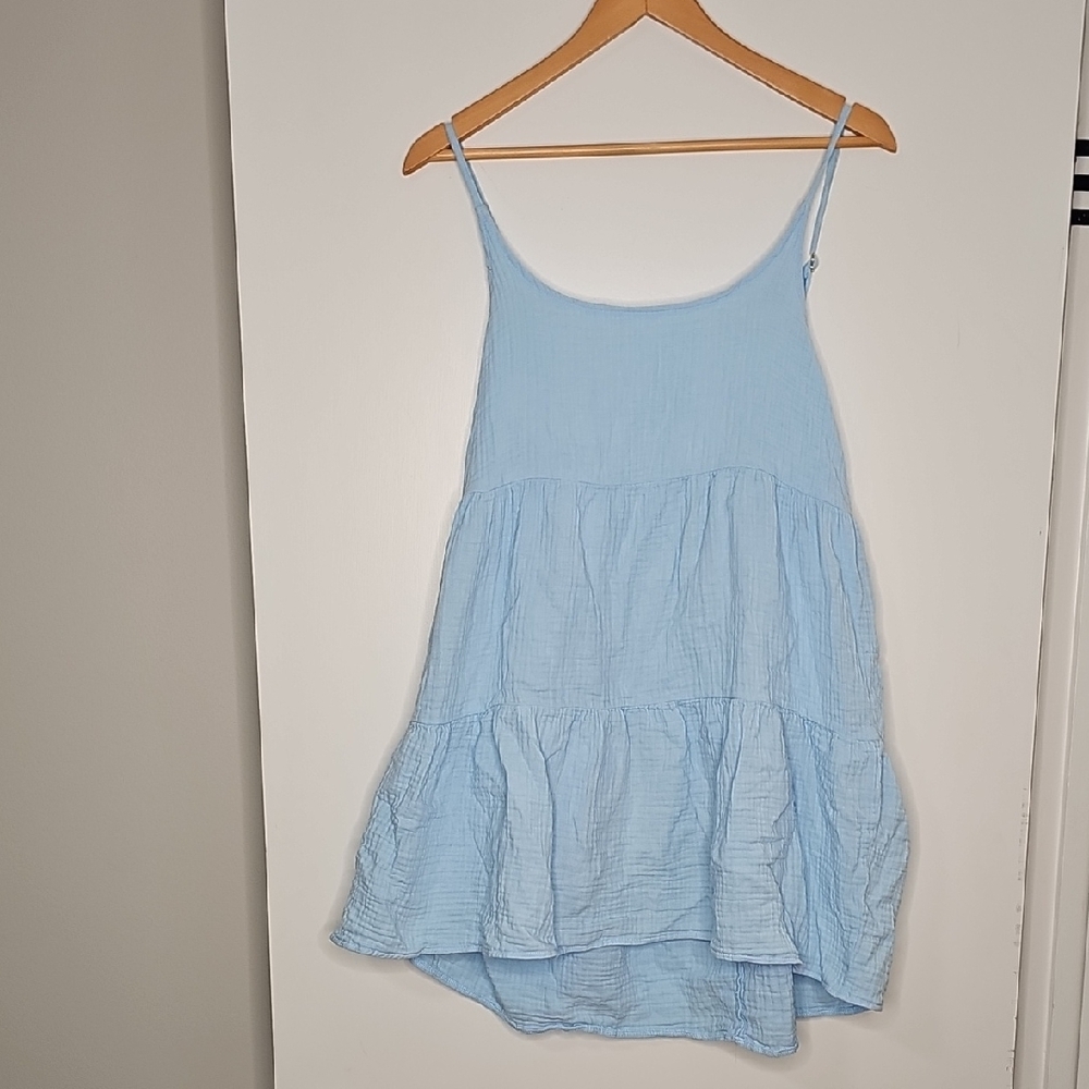 Wild Fable Light Blue Tiered Dress